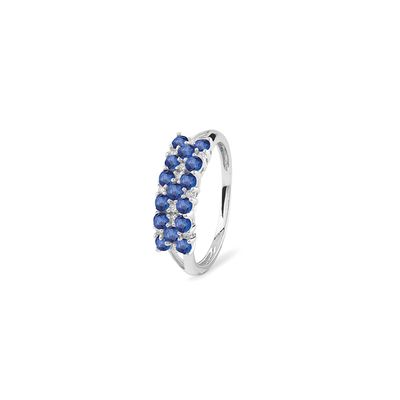 Anello &quot;Caresse&quot; zaffiri e diamanti