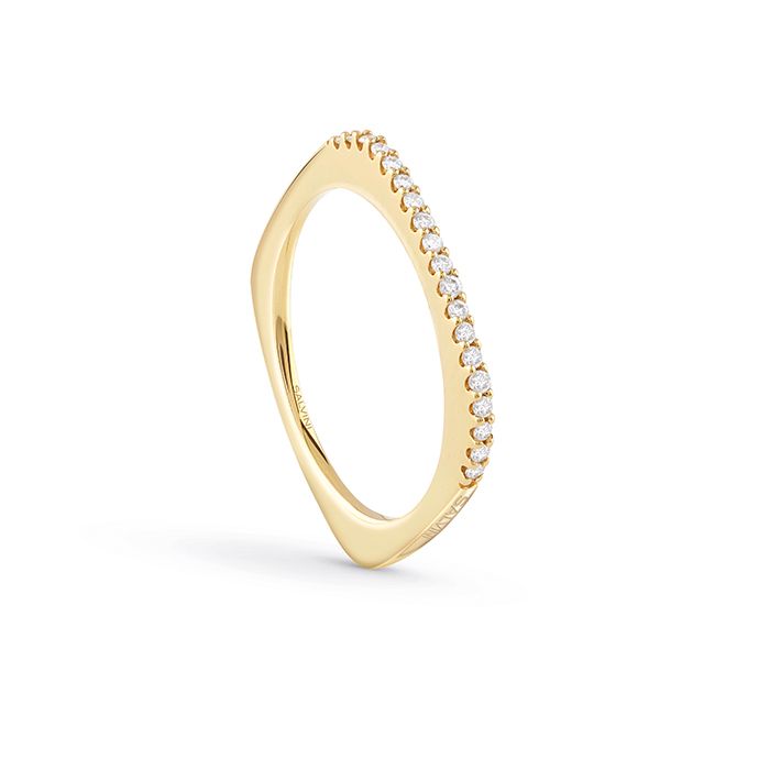 Anello fedina &quot;Bagliori&quot; oro giallo