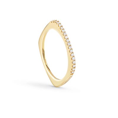 Anello fedina &quot;Bagliori&quot; oro giallo