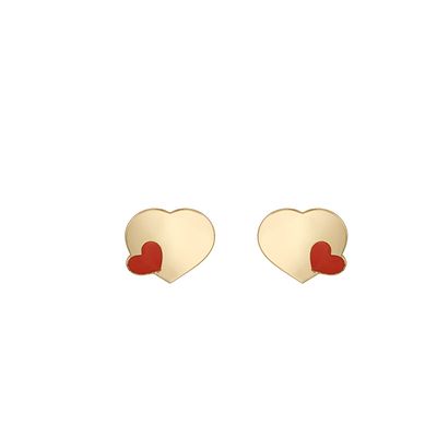 Orecchini cuore 9 kt