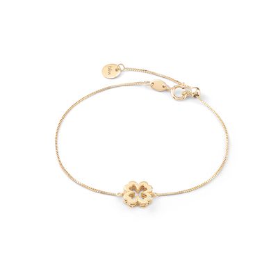 Bracciale oro giallo 9 kt quadrifoglio