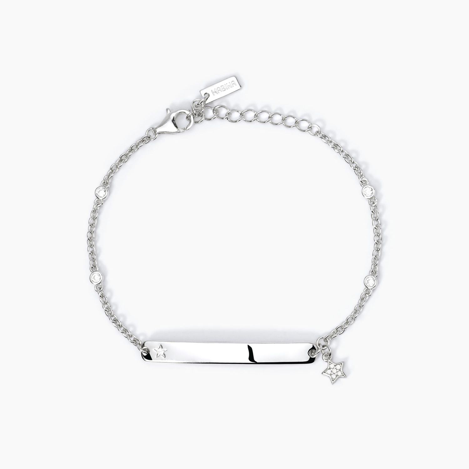 Bracciale con targhetta in argento SOLO TUO