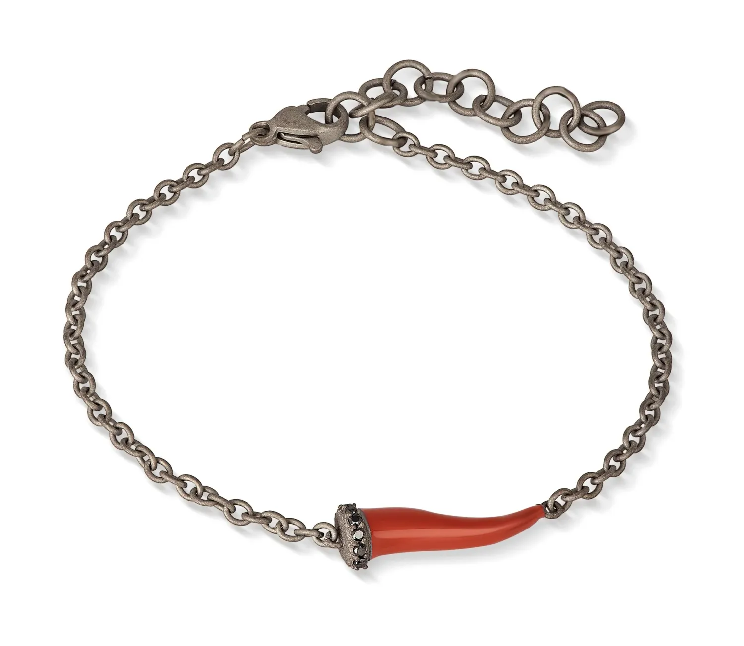 Bracciale &quot;Lucky horn&quot; rosso