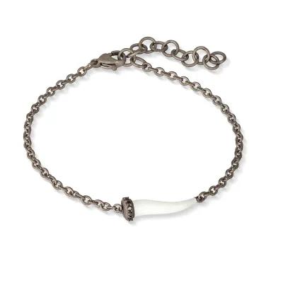 Bracciale &quot;Lucky horn&quot; bianco