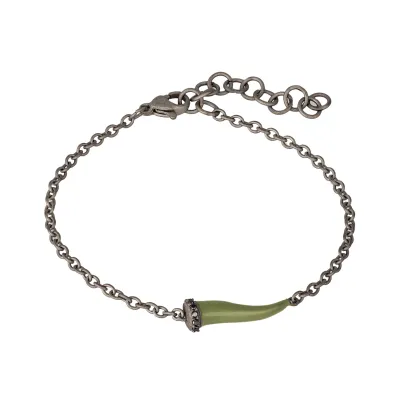 Bracciale &quot;Lucky horn&quot; verde militare
