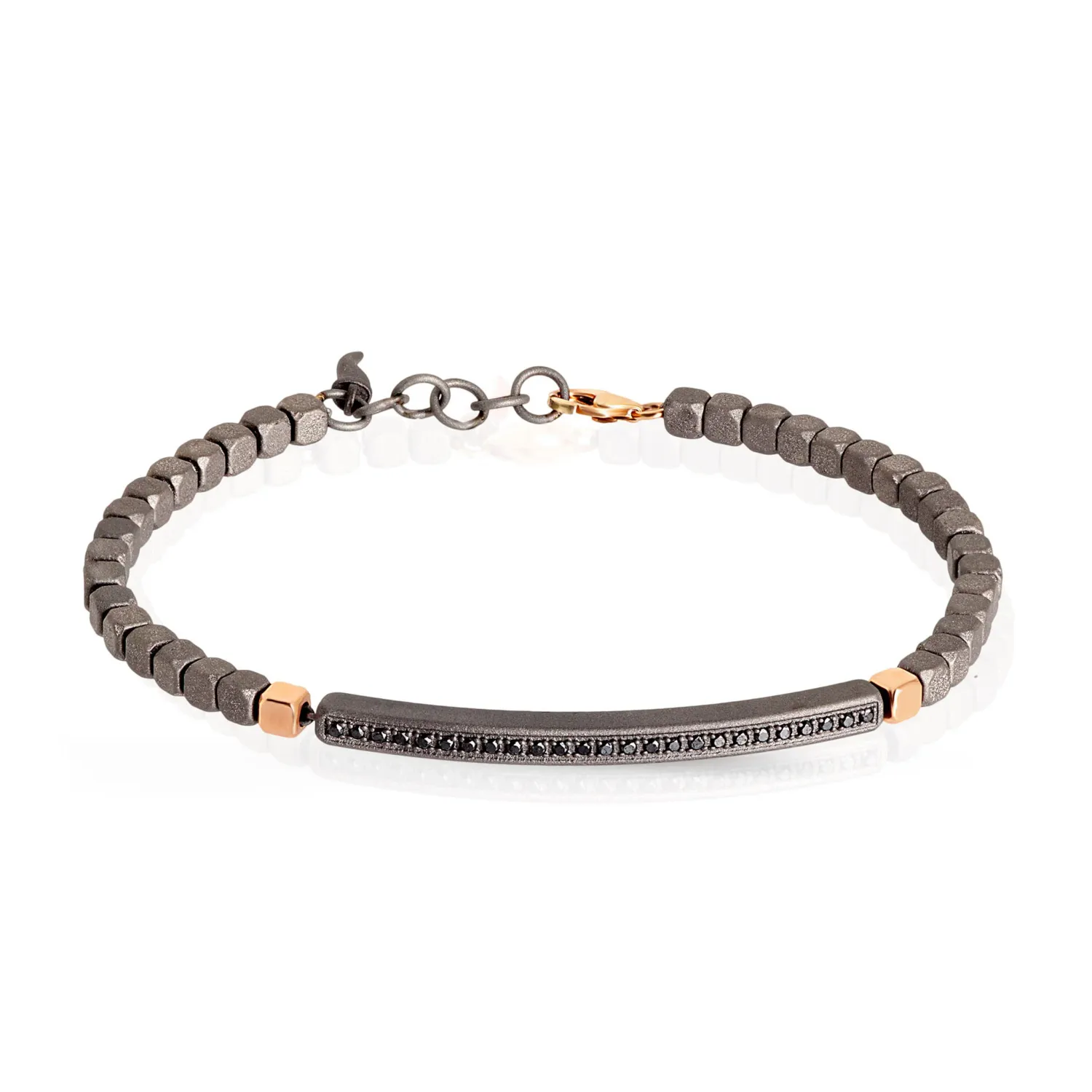 Bracciale cubi e targhetta