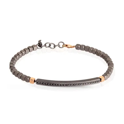 Bracciale cubi e targhetta