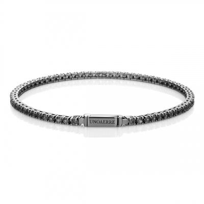 Bracciale tennis in argento NERO