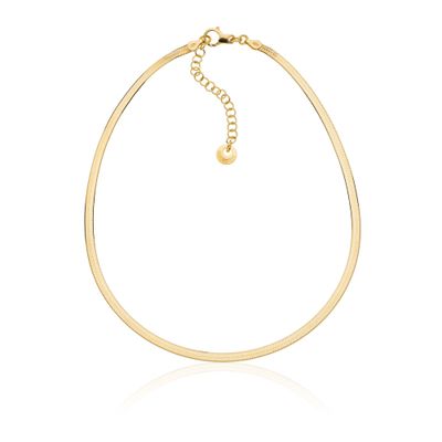 Collana in argento dorato &quot;Herringbone&quot;
