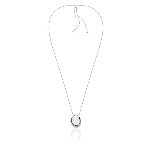 Collana lunga in argento Boule