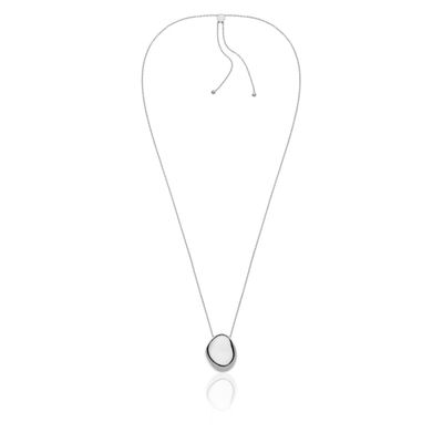 Collana lunga in argento Boule