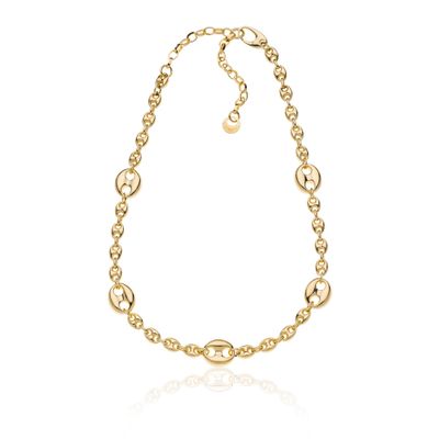 Collana maglia marina in argento dorato