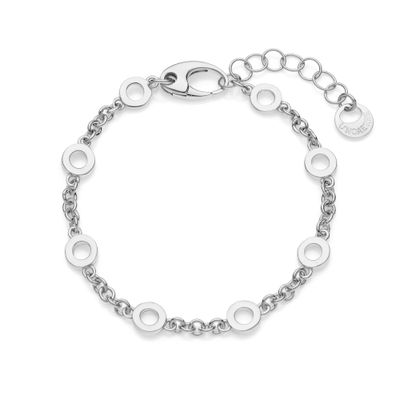 Bracciale in argento con cerchietti