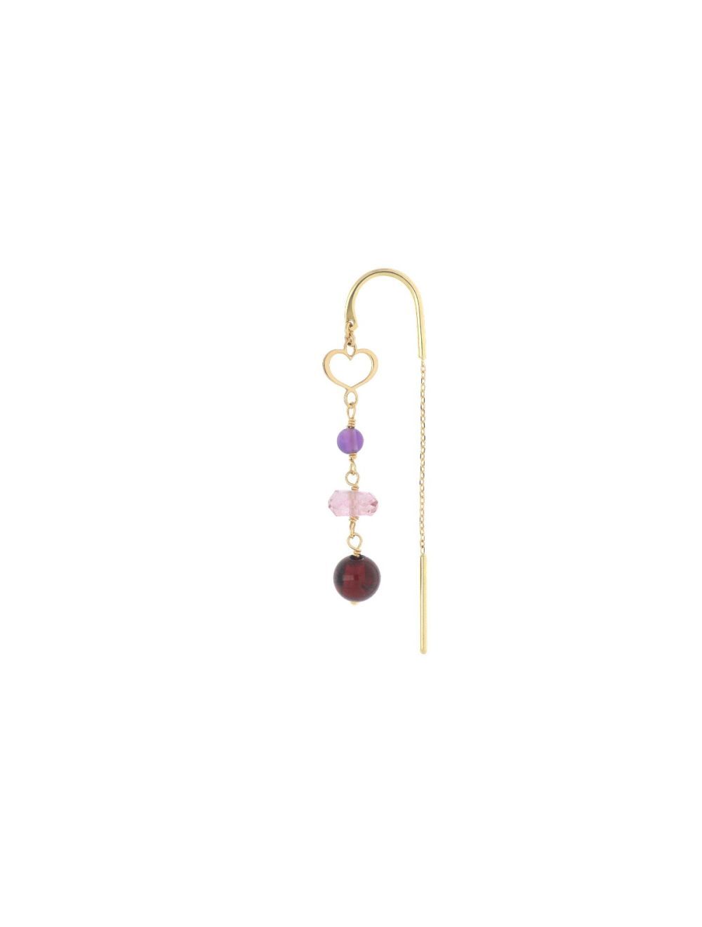 ORECCHINO 18KT NUVOLE ROSSO
