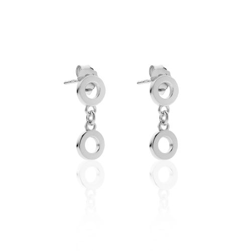 Orecchini in argento con cerchietti