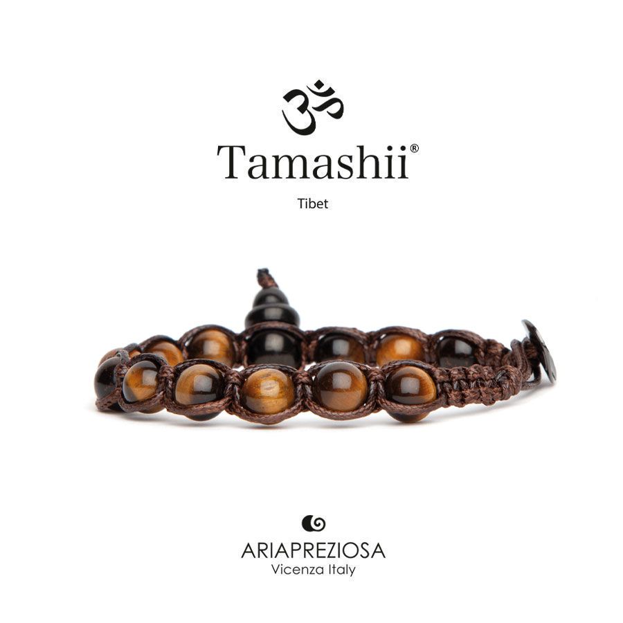 Tamashii Shungite con Occhio di Tigre marrone