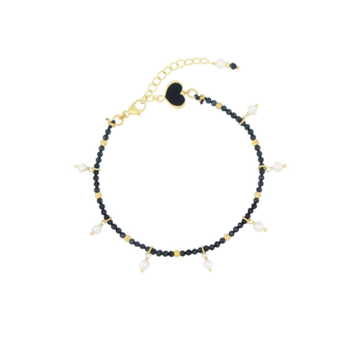 BRACCIALE SPINELLI E PERLE PENDENTI