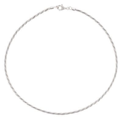 Collier DNA TORCHON rodio