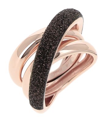 Anello intrecciato polvere bronzo