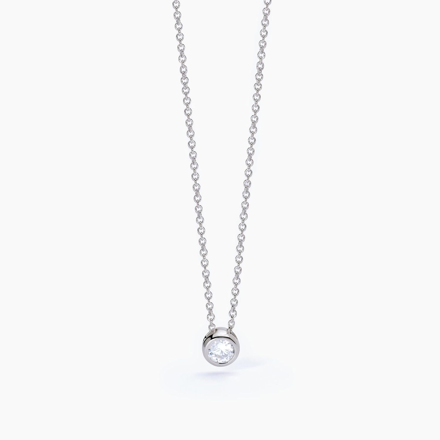 Girocollo in argento con punto luce SHINY