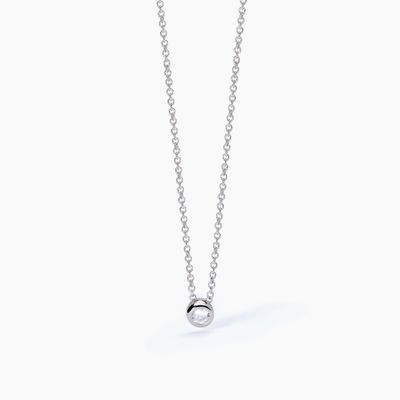 Girocollo in argento con punto luce SHINY