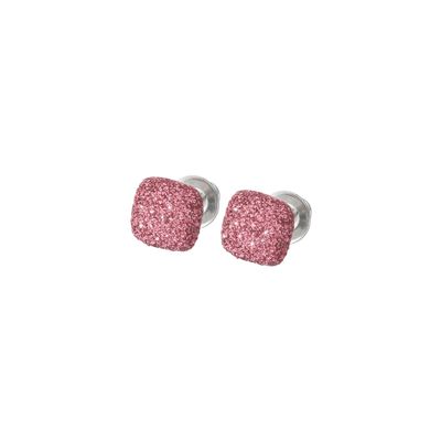 Orecchini a lobo rosa