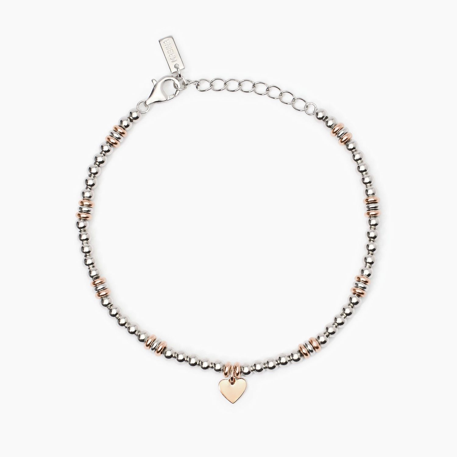 Bracciale in argento placcato oro rosa con cuore Little Mix