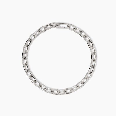 Bracciale in argento con catena rolò Back To Basic