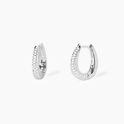 Orecchini in argento con zirconi Cleopatra