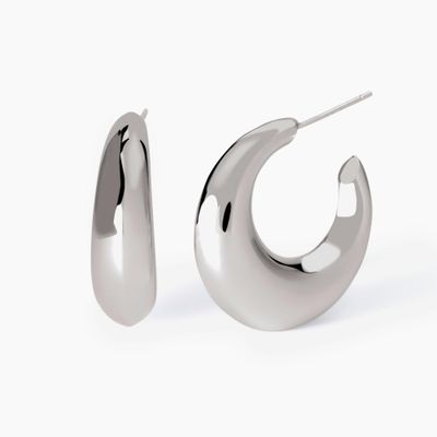 Orecchini in argento a forma di luna crescente Luce Orecchini in argento a forma di luna crescente Luce