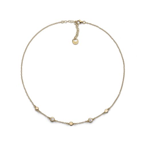 Collana in argento dorato Sparkle