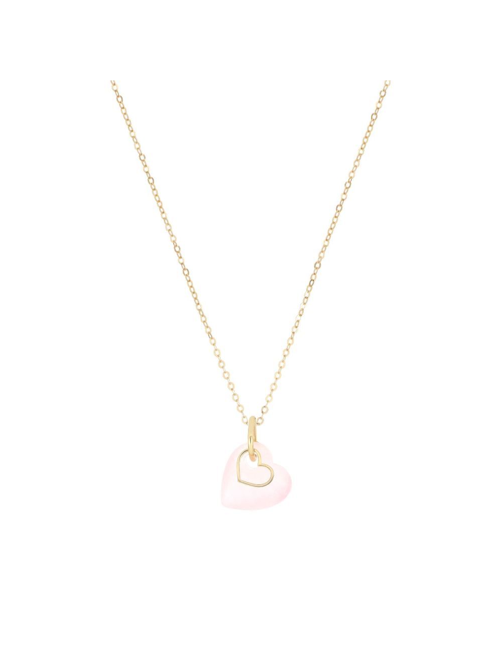 GIROCOLLO 18KT BATTITO CUORE ROSA