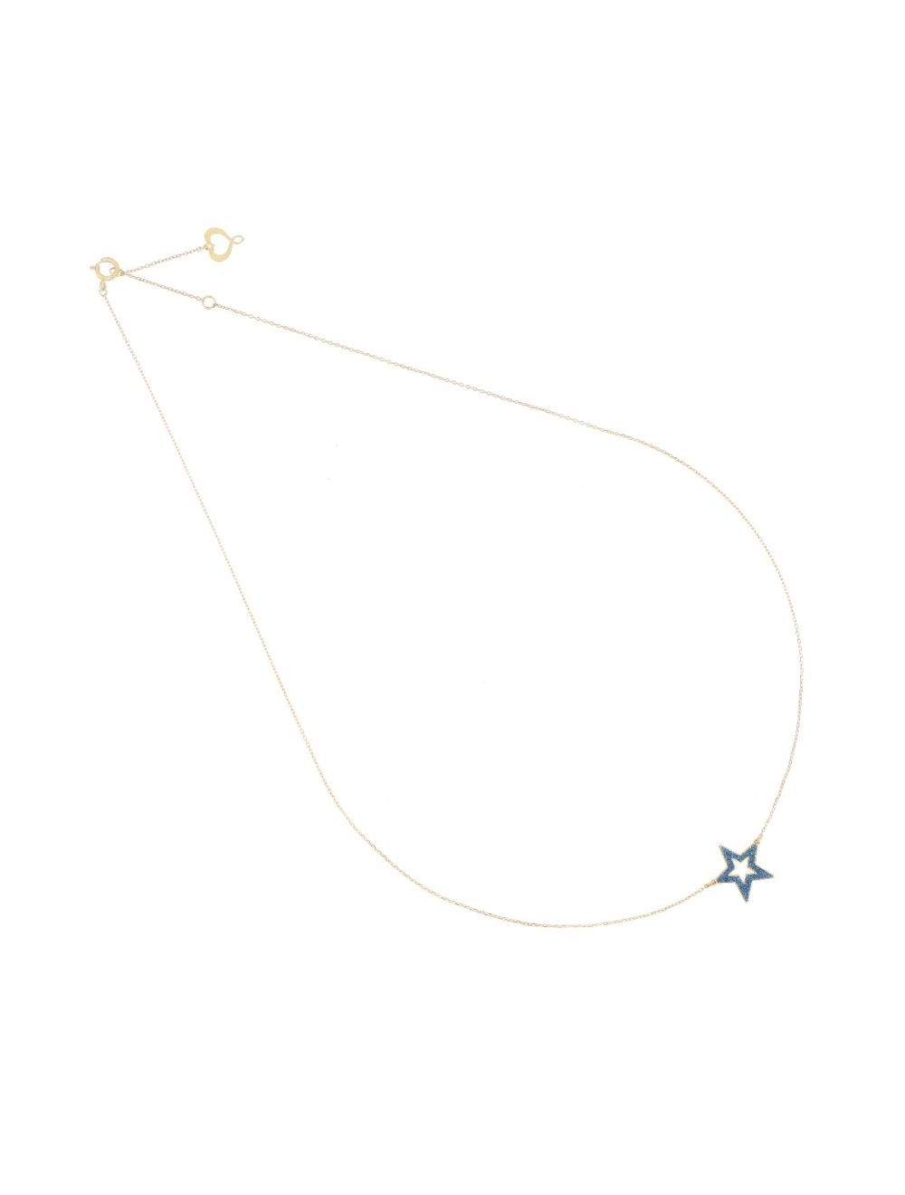 GIROCOLLO 18KT STELLA TRAFORATA POLVERE BLU