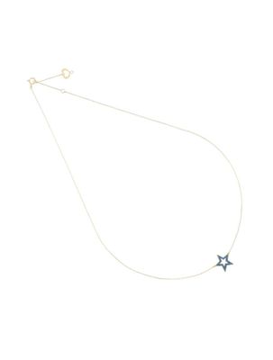 GIROCOLLO 18KT STELLA TRAFORATA POLVERE BLU