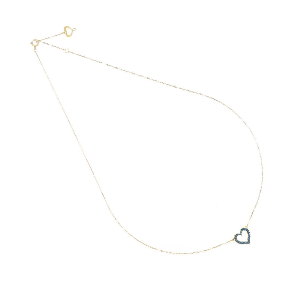 GIROCOLLO 18KT STELLA TRAFORATA POLVERE BLU