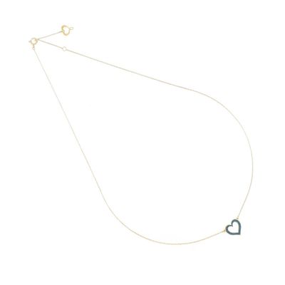 GIROCOLLO 18KT STELLA TRAFORATA POLVERE BLU