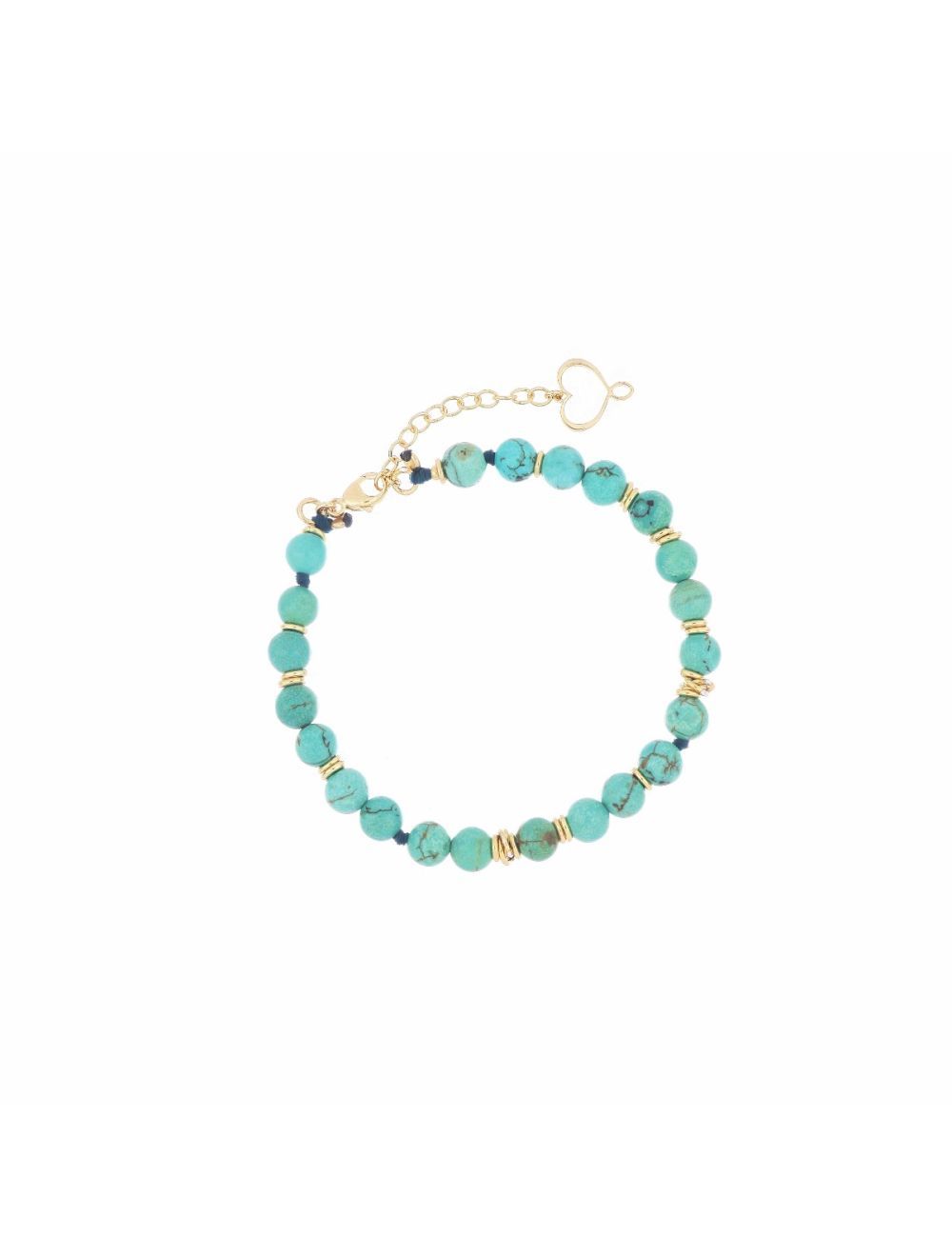 BRACCIALE PIETRE DI AULITE TURCHESE