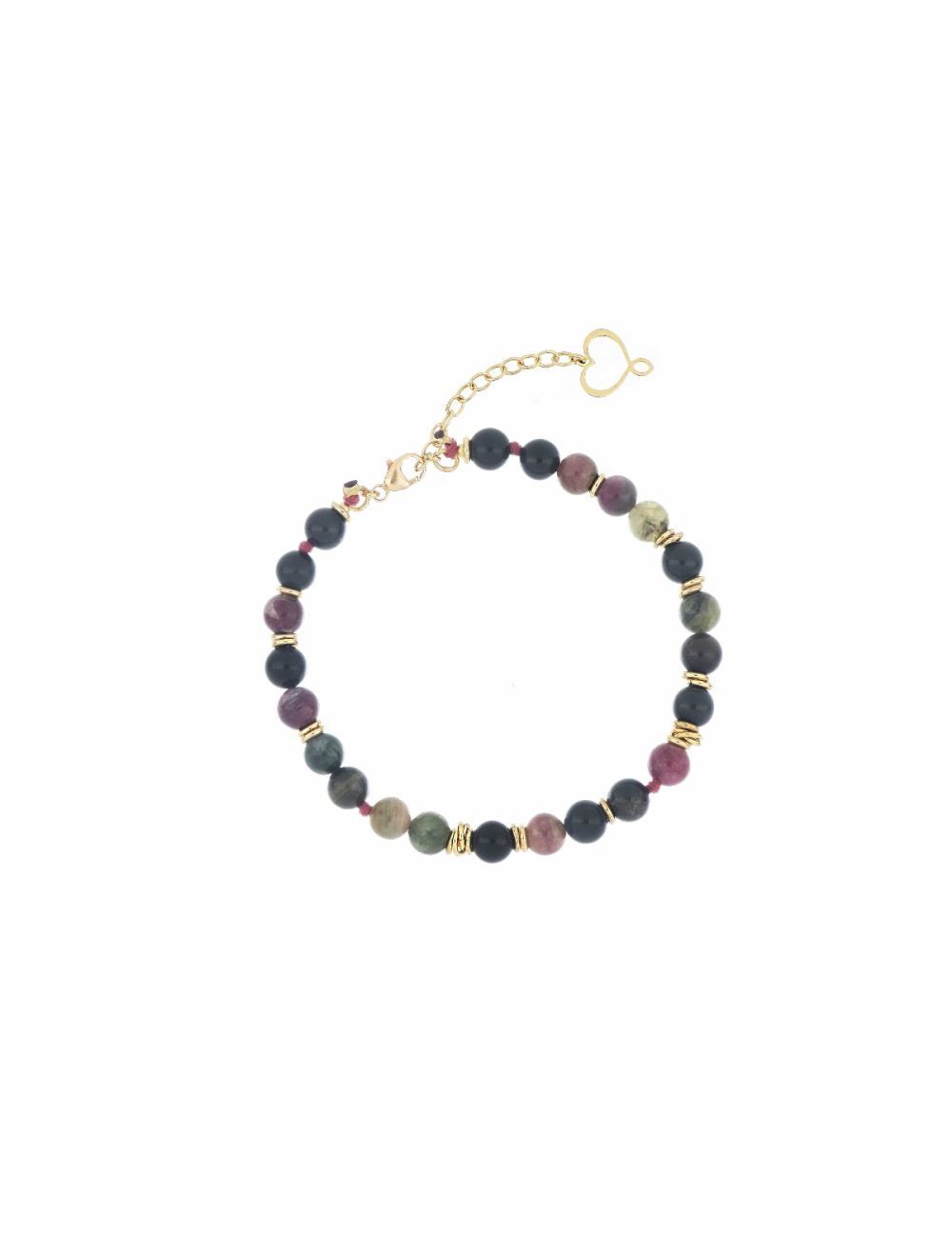 BRACCIALE PIETRE DI TORMALINA MULTICOLOR