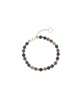 BRACCIALE PIETRE DI TORMALINA MULTICOLOR