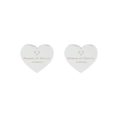COPPIA DI ORECCHINI LOBO ARCHIVIO CUORE GRANDE ARGENTO