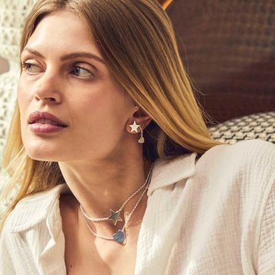 COPPIA DI ORECCHINI LOBO ARCHIVIO STELLA GRANDE ARGENTO