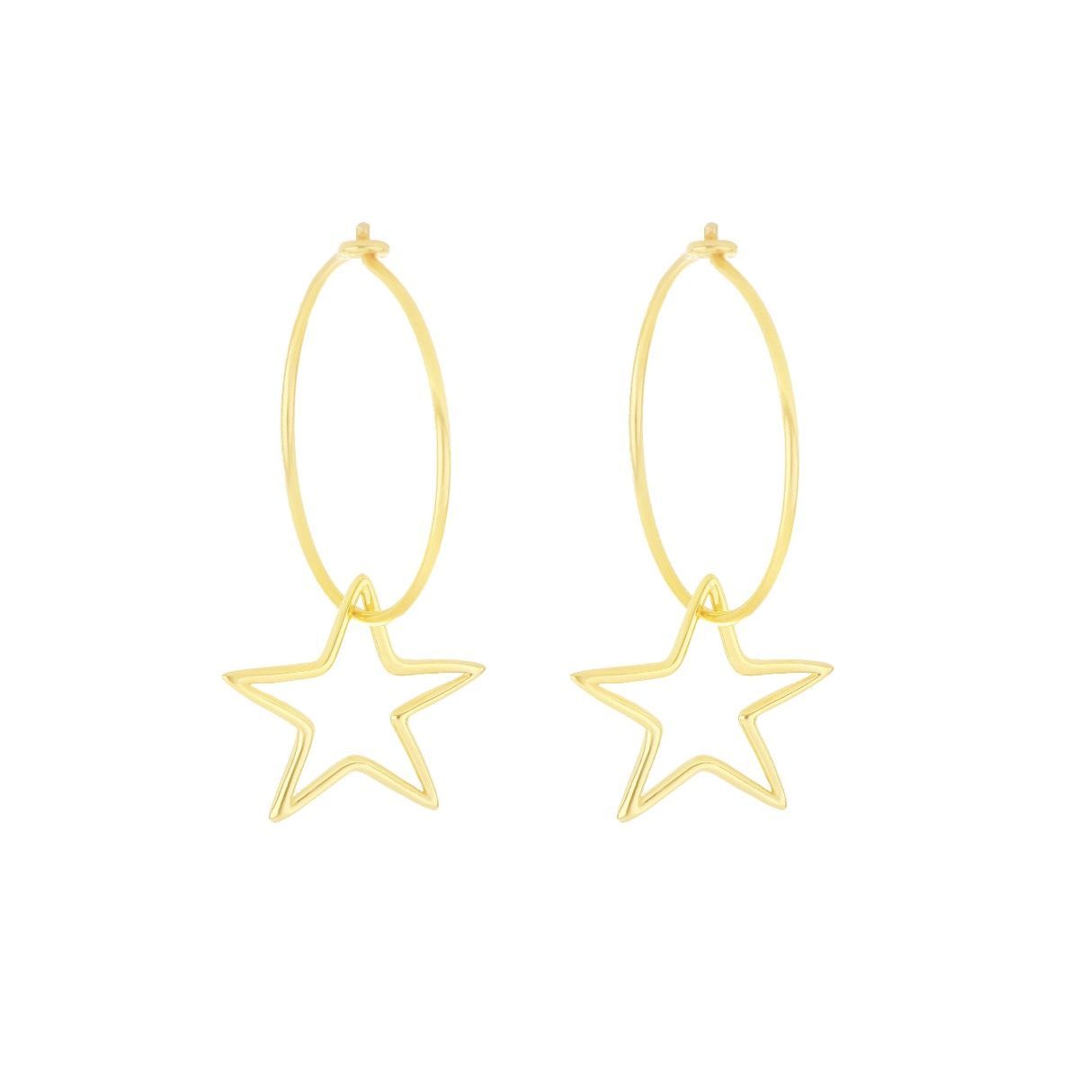 COPPIA DI ORECCHINI CERCHIO 19MM YOU STELLA