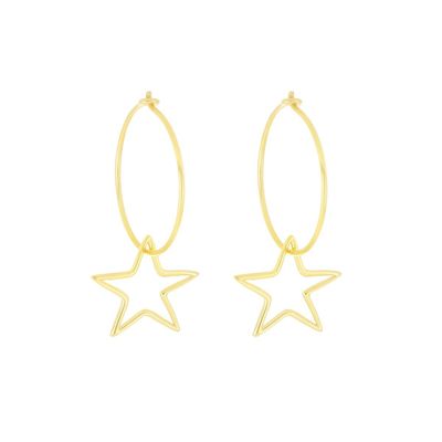 COPPIA DI ORECCHINI CERCHIO 19MM YOU STELLA