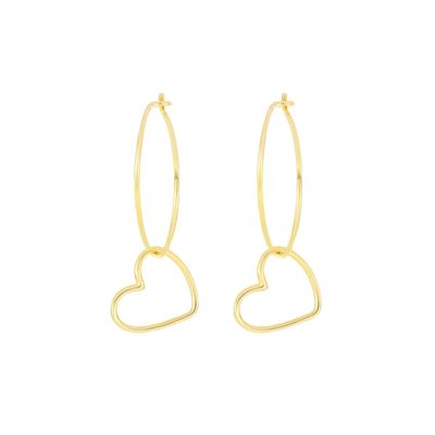 COPPIA DI ORECCHINI CERCHIO 19MM YOU CUORE