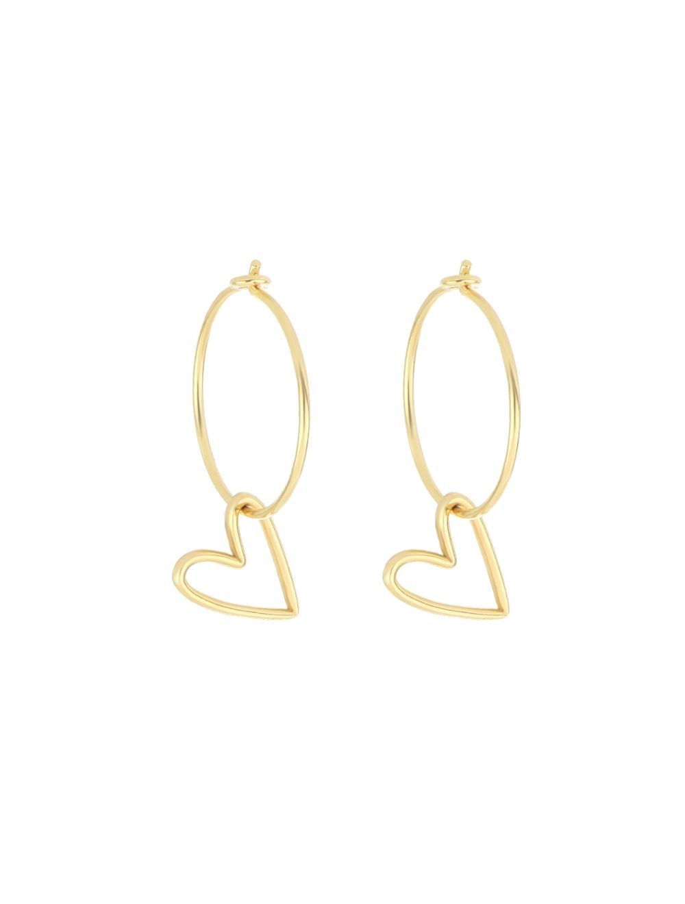 COPPIA DI ORECCHINI YOU CERCHIO 15MM CUORE POP