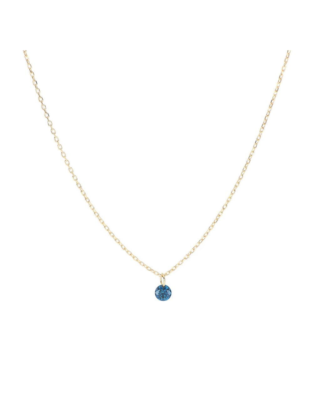 GIROCOLLO DIAMANTE NUDO BLU 0,07 CT
