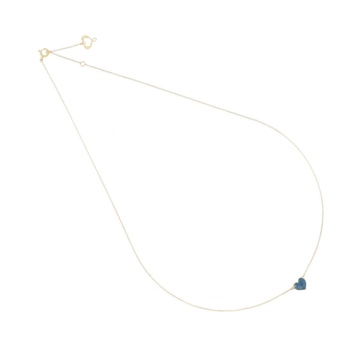 GIROCOLLO 18KT CUORE POLVERE BLU GIROCOLLO 18KT CUORE POLVERE BLU