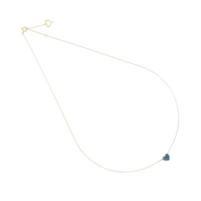 GIROCOLLO 18KT CUORE POLVERE BLU GIROCOLLO 18KT CUORE POLVERE BLU