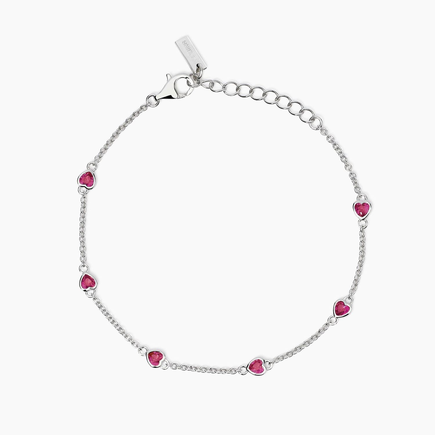 Bracciale con rubini sintetici taglio cuore Lolita Bracciale con rubini sintetici taglio cuore Lolita