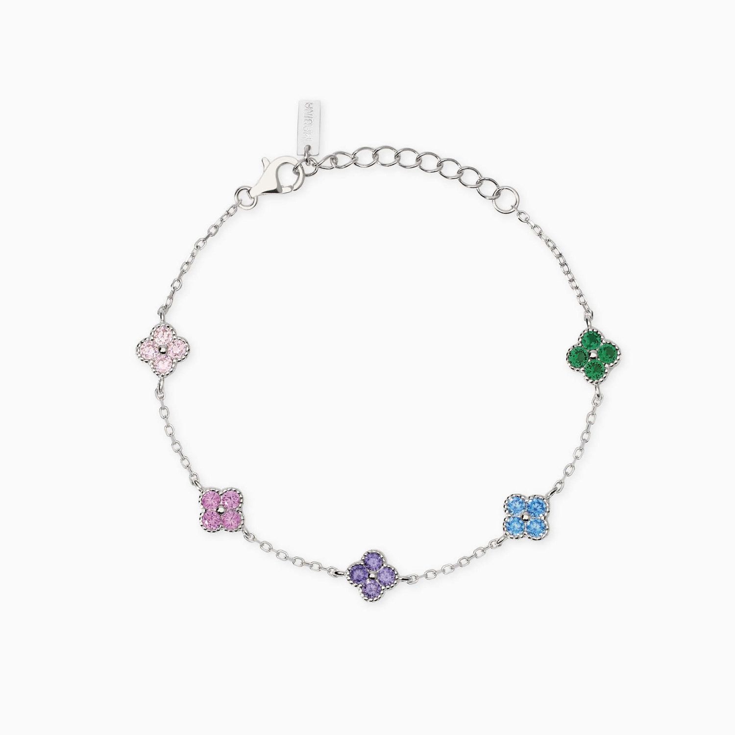 Bracciale in argento dorato con fiore Jasmine